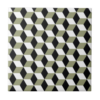 Padrão de Cubos 3D Pretos e Brancos