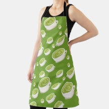 Padrão de Cute Matcha Latte apaixonado