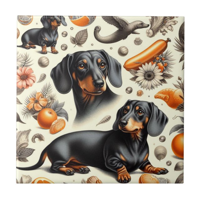 Padrão de Dachshund Cute (Frente)