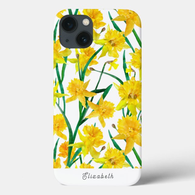 Padrão de Daffodil Amarelo Personalizado (Verso)