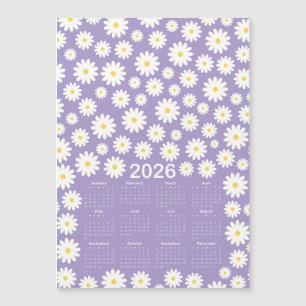 Padrão de Daisy Flower do Calendário 2026
