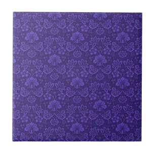 Padrão de damasco roxo vintage