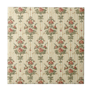 Padrão de Damasco Vermelho Verde Vintage (10)