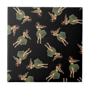 Padrão de dança da garota Hula