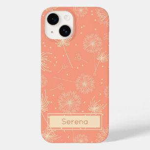 Padrão de Dandelion Floral de Pastel Rosa Personal