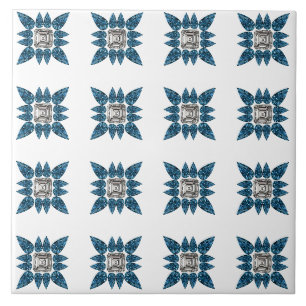 Padrão de Deco de Arte Azul
