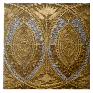 Padrão De Deco De Arte De Prata E Dourada