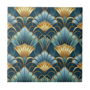 Padrão de deco de arte de vintagem de ouro teórico