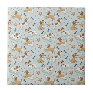Padrão de desenho animado infantil - Cachorrinho b