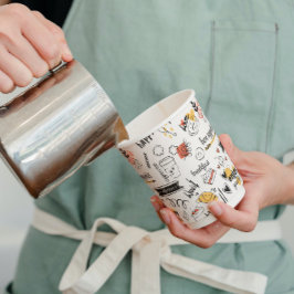 Padrão de Desenho de Tinta do Café Lover