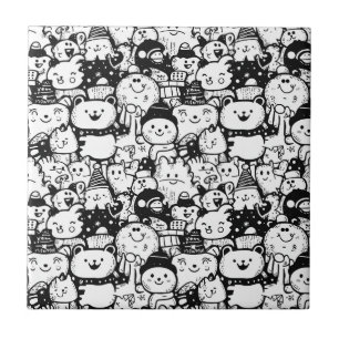 Padrão de Desenho Kawaii Fofo de Animais (2)