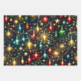 Padrão de Design de Natal 4 Conjunto de Folhas Pla