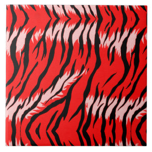 Padrão de design de pele de animal tigre vermelho