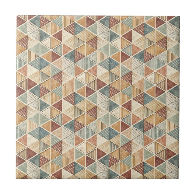 Padrão de Design de Triângulo Geométrico Abstrato  (Frente)