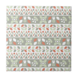 Padrão de Design Floral Folclórico Escandinavo