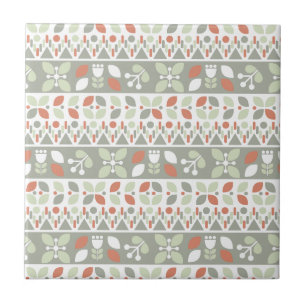 Padrão de Design Floral Folclórico Escandinavo
