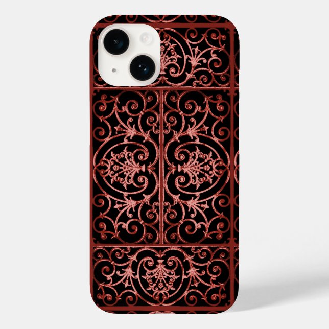Padrão de deslocamento vermelho e preto (Verso)