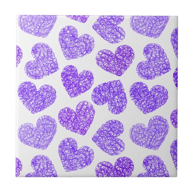 Padrão de Dia de os namorados de coração roxo e ra (Frente)