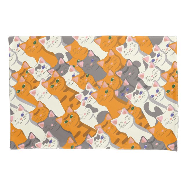 Padrão de diagonal do gato preto branco do Ginger (Frente)