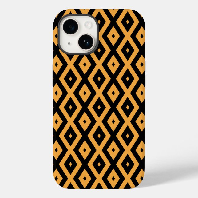 Padrão de diamante amarelo e preto (Verso)