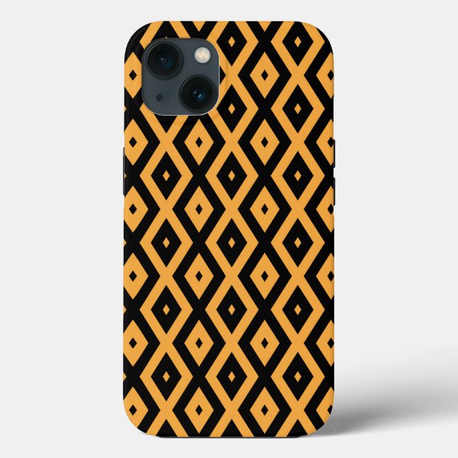 Padrão de diamante amarelo e preto Case-Mate iPhon (Verso)