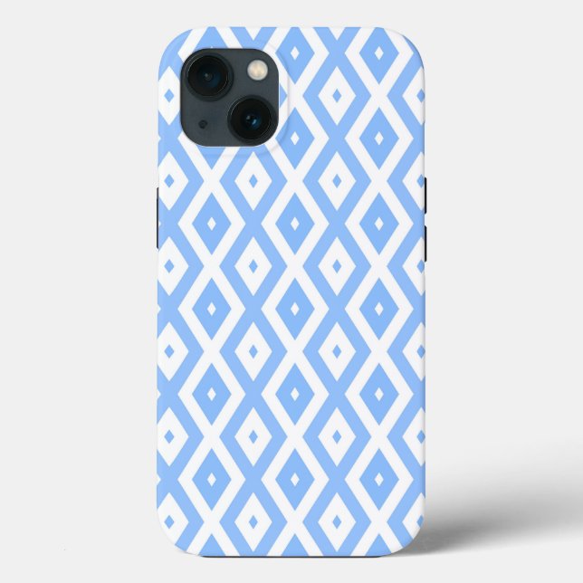 Padrão de diamante azul e branco Case-Mate capa de (Verso)