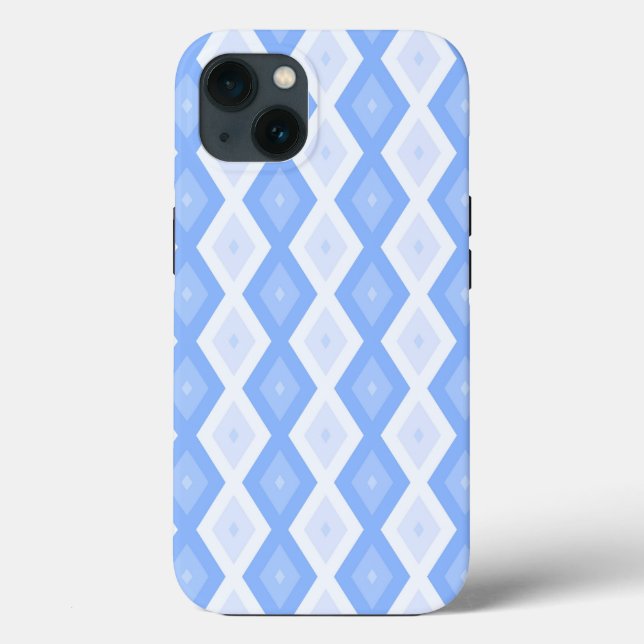 Padrão de diamante azul pálido capas de iphone de  (Verso)