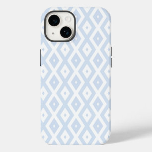 Padrão de diamante branco e azul pálido