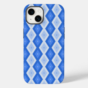 Padrão de diamante em tons de azul