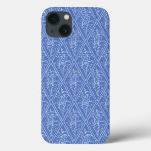 Padrão De Diamante Floral Azul Do Chic Periwinkle