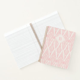Padrão de Diamante Ikat no Monograma Rosa Pastel