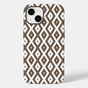 Padrão de diamante marrom e branco taupe