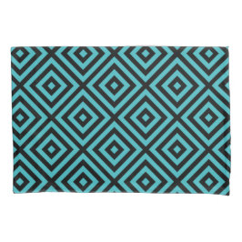 Padrão de Diamante Negro Teal