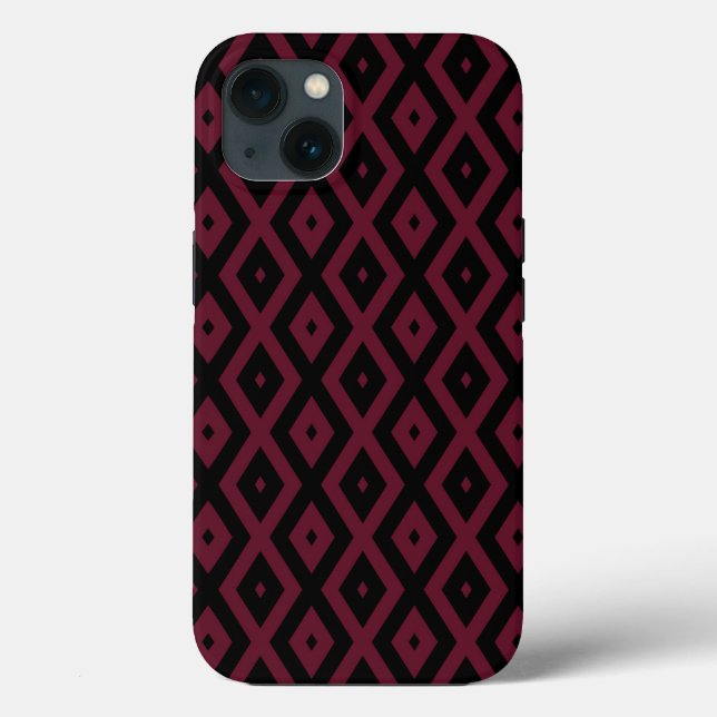 Padrão de diamante preto e borrado Case-Mate iPhon (Verso)