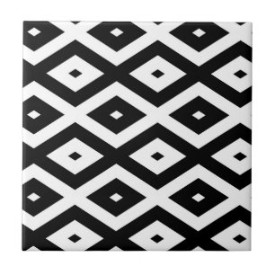 Padrão de diamante preto e branco