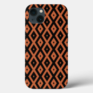 Padrão de diamante preto e laranja Case-Mate iPhon