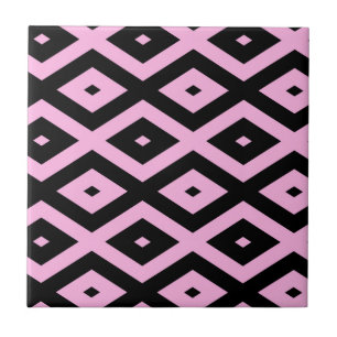Padrão de diamante rosa pálido e preto
