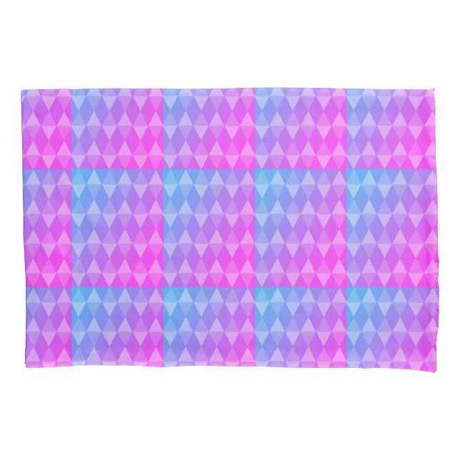 Padrão de Diamante Rosa, Roxo e Azul (Frente)