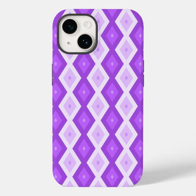 Padrão de diamante roxo brilhante (Verso)