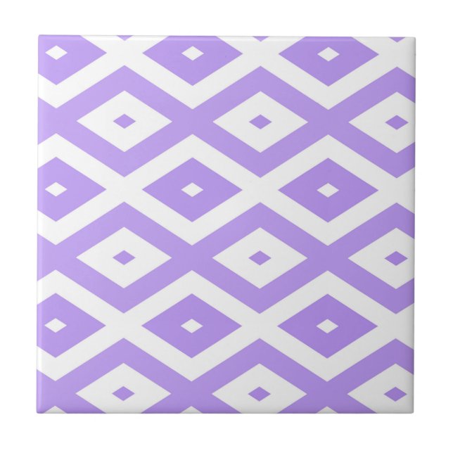 Padrão de diamante roxo e branco (Frente)