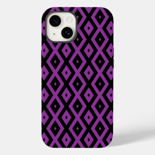 Padrão de diamante roxo e preto