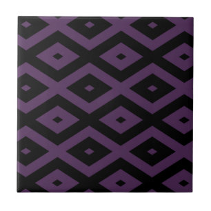 Padrão de diamante roxo e preto escuro