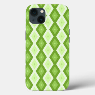 Padrão de diamante verde Chartreuse iPhone Case-Ma