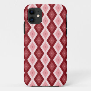 Padrão de diamante vermelho capas de iphone de aca