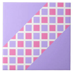 Padrão de Diamante Xadrez Rosa Roxo