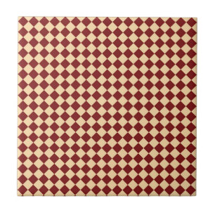 Padrão de Diamante Xadrez Vermelho Amarelo