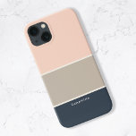 Padrão de distribuição de Na moda moderno<br><div class="desc">Personalize esta moderna capas de iphone de Padrão listrada de bloco de cor minimalista. Adicione seu nome,  monograma ou iniciais.</div>