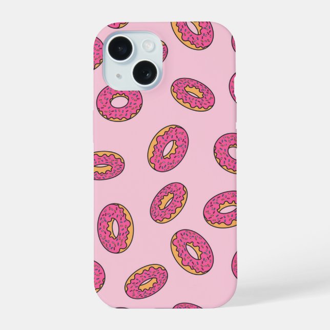 Padrão de Donut com Confetes Rosa (Verso)