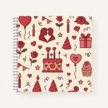 Padrão de Doodle de Celebração Romântica