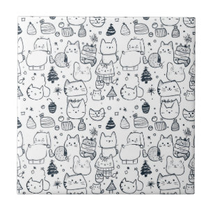 Padrão de Doodle de Natal de Inverno Fofo (1)